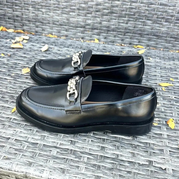 H&M Women’s Black Leather Loafers Size 9 - Picture 8 of 12